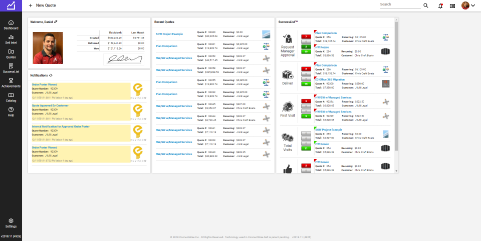 screenshot of ConnectWise CPQ